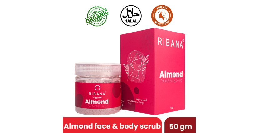 Ribana Almond Face & Body Scrub - 50gm